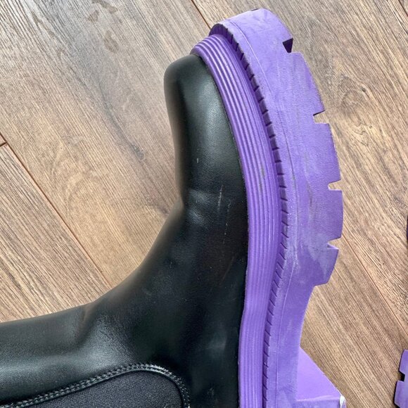 Sun Gurg Women's Chelsea Ankle Boots Mid-Calf Low Heel Platform Chunky Bootie - Picture 10 of 16